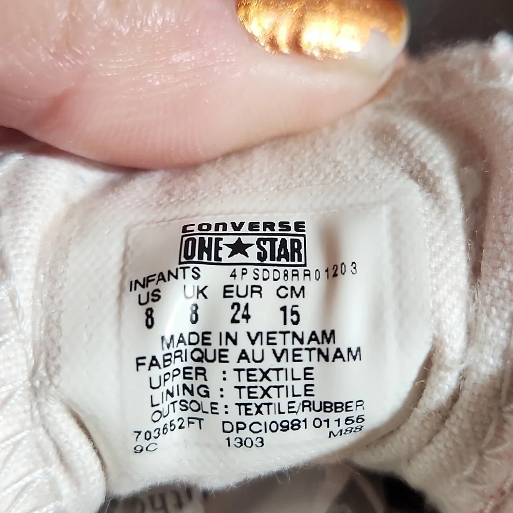 CONVERSE Pink Star Detail Lace Tie All Star Low Top Sneaker 8